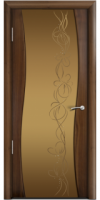 Двери Milyana Omega Американский орех ст. Фантазия бронзовое