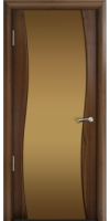 Двери Milyana Omega Американский орех ст. широкое бронзовое