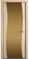 Двери Milyana Omega Беленый дуб ст. широкое бронзовое